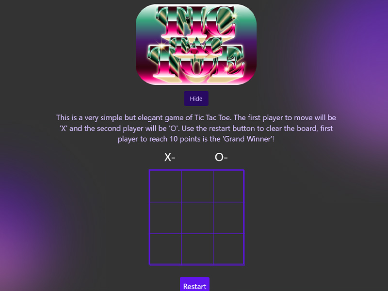 Tic-Tac-Toe Web Application